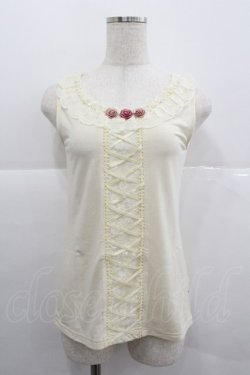 画像1: axes femme / ローズ&フリルタンク M キナリ I-25-12-29-002-AX-TO-SA-ZI