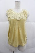 axes femme / フリル襟タンクトップ M イエロー I-25-12-29-016-AX-TO-SA-ZI