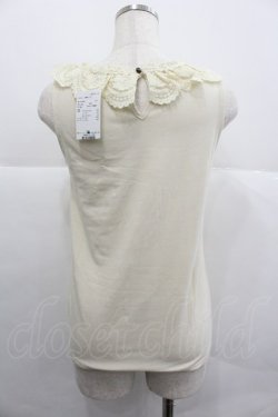 画像2: axes femme / バラ付レース襟タンク M キナリ I-25-12-29-018-AX-TO-SA-ZI