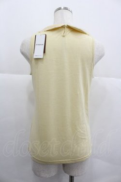 画像2: axes femme / お花モチーフ襟付タンク M イエロー I-25-12-29-019-AX-TO-SA-ZI