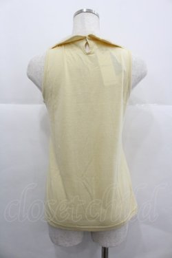 画像2: axes femme / お花モチーフ襟付タンク M イエロー I-25-12-29-020-AX-TO-SA-ZI