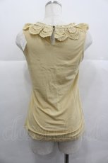 画像2: axes femme / バラ付レース襟タンク M イエロー I-25-12-29-023-AX-TO-SA-ZT563 (2)