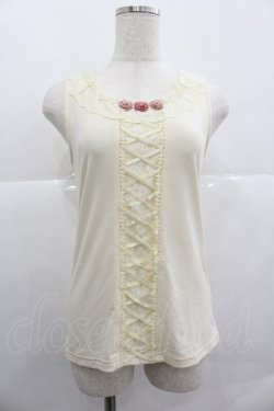 画像1: axes femme / ローズ&フリルタンク M キナリ I-25-12-29-003-AX-TO-SA-ZI