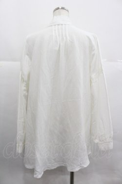 画像2: axes femme / 刺繍入りリボンロングブラウス M 白 I-25-12-29-025-AX-BL-SA-ZI