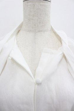 画像3: axes femme / 刺繍入りリボンロングブラウス M 白 I-25-12-29-025-AX-BL-SA-ZI