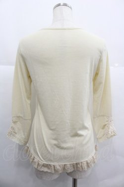 画像2: axes femme / ストーンレース長袖カットソー  キナリ I-25-12-29-028-AX-TO-SA-ZI