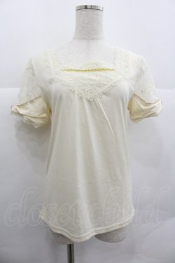 画像1: axes femme / 袖リボンインナープルオーバー M キナリ I-25-12-29-031-AX-TO-SA-ZI