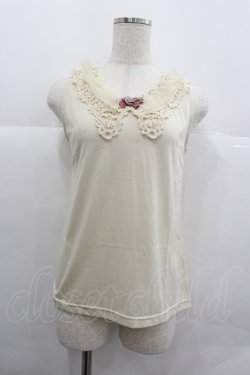 画像1: axes femme / コットンレース襟付タンク M キナリ I-25-12-29-032-AX-TO-SA-ZI
