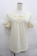 画像1: axes femme / 袖リボンインナープルオーバー M キナリ I-25-12-29-035-AX-TO-SA-ZT563 (1)