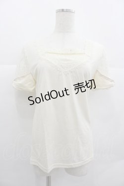 画像1: axes femme / 袖リボンインナープルオーバー M キナリ I-25-12-29-036-AX-TO-SA-ZT563