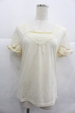 画像1: axes femme / 袖リボンインナープルオーバー M キナリ I-25-12-29-037-AX-TO-SA-ZI