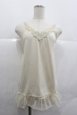 画像1: axes femme / フラワー&蝶ラメレースキャミ  キナリ I-25-12-29-039-AX-TO-SA-ZI