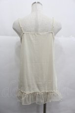 画像2: axes femme / フラワー&蝶ラメレースキャミ  キナリ I-25-12-29-039-AX-TO-SA-ZT563 (2)