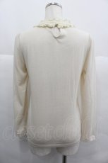 画像2: axes femme / 胸元レース切替カットソーブラウス M アイボリー I-25-12-29-041-AX-TO-SA-ZT563 (2)