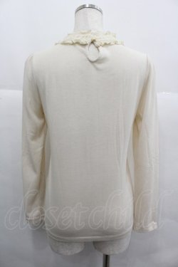 画像2: axes femme / 胸元レース切替カットソーブラウス M アイボリー I-25-12-29-041-AX-TO-SA-ZI