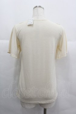 画像2: axes femme / 肩デザイン半袖インナーPO M キナリ I-25-12-29-043-AX-TO-SA-ZI