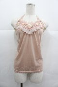 axes femme / 胸元モチーフホルターキャミ M アワピンク I-25-12-29-046-AX-TO-SA-ZI