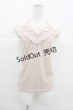 画像1: axes femme / 胸元モチーフホルターキャミ M アワピンク I-25-12-29-046-AX-TO-SA-ZT564