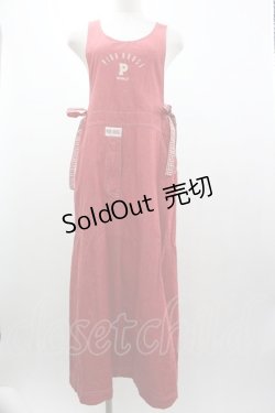 画像1: PINK HOUSE / ロゴデニムジャンパースカート  赤Ｘ白 I-26-01-04-047-LO-OP-SA-ZI