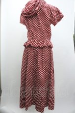 画像2: PINK HOUSE / ドットフード半袖ワンピース  赤Ｘ白 I-26-01-04-049-LO-OP-SA-ZS (2)