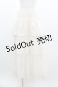 PINK HOUSE / 裾ピンタック3段フリルスカート  アイボリー I-26-01-04-054-LO-SK-SA-ZI