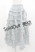 PINK HOUSE / フリルリボンスカート  サックス I-26-01-04-057-LO-SK-SA-ZI