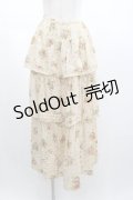 WONDERFUL WORLD / フラワープリント3段スカート  アイボリー I-26-01-04-061-LO-SK-SA-ZI