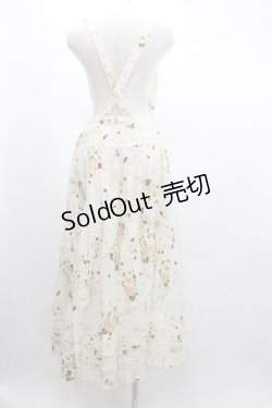 画像2: PINK HOUSE / フラワーブーケチェリープリントサス付きスカート  アイボリー I-26-01-04-062-LO-SK-SA-ZI