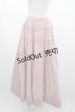 画像1: WONDERFUL WORLD / 裾ピコフリル段スカート  ピンク I-26-01-04-063-LO-SK-SA-ZI