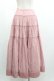 画像4: WONDERFUL WORLD / 裾ピコフリル段スカート  ピンク I-26-01-04-063-LO-SK-SA-ZI (4)