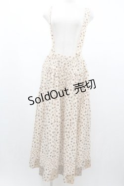 画像1: WONDERFUL WORLD / ミニローズ総柄サススカート  アイボリー I-26-01-04-065-LO-SK-SA-ZI