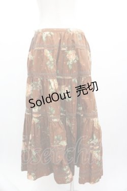 画像2: PINK HOUSE / 果物籠プリントスカート  ブラウン I-26-01-04-069-LO-SK-SA-ZI