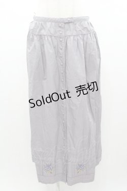 画像1: PINK HOUSE / すみれブーケ刺繍スカート  パープル I-26-01-04-072-LO-SK-SA-ZI