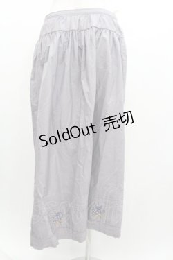 画像2: PINK HOUSE / すみれブーケ刺繍スカート  パープル I-26-01-04-072-LO-SK-SA-ZI