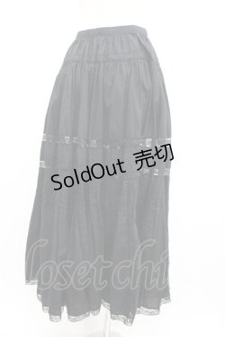 画像2: INGEBORG / レース切り替えスカート  黒 I-26-01-04-077-LO-SK-SA-ZI