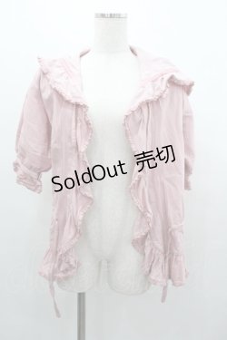 画像1: WONDERFUL WORLD / ピンタックフードオーバーブラウン  ピンク I-26-01-04-009-LO-BL-SA-ZI