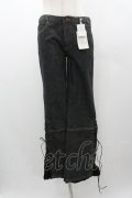 PINK HOUSE / 裾フリルデニムパンツ  黒デニム I-26-01-04-081-LO-PA-SA-ZI