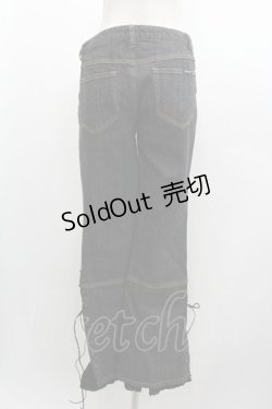 画像2: PINK HOUSE / 裾フリルデニムパンツ  黒デニム I-26-01-04-081-LO-PA-SA-ZI