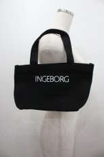 画像1: INGEBORG / ロゴミニハンドバッグ  黒 I-26-01-04-083-LO-BG-SA-ZT335 (1)