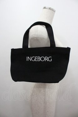 画像1: INGEBORG / ロゴミニハンドバッグ  黒 I-26-01-04-083-LO-BG-SA-ZI