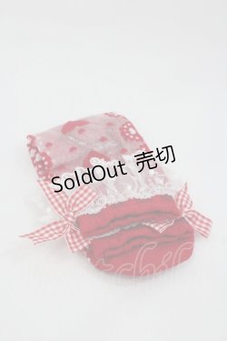 画像1: Angelic Pretty / Wrapping Cherryクルー丈ソックス  赤 I-26-01-04-090-AP-ZA-SA-ZI