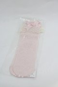 Angelic Pretty / Lacyクルー丈ソックス  ピンク I-26-01-04-098-AP-ZA-SA-ZI