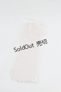 画像1: Angelic Pretty / Lacyクルー丈ソックス  ピンク I-26-01-04-098-AP-ZA-SA-ZI