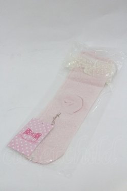 画像2: Angelic Pretty / Lacyクルー丈ソックス  ピンク I-26-01-04-098-AP-ZA-SA-ZI