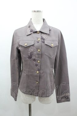 画像1: INGEBORG / ニットカメリアレースジャケット  パープル I-26-01-04-012-LO-JA-SA-ZI