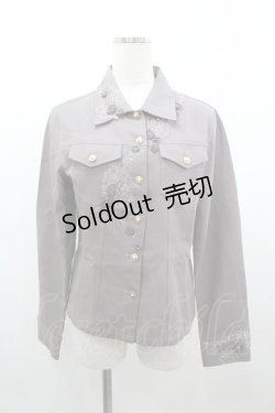 画像1: INGEBORG / ニットカメリアレースジャケット  パープル I-26-01-04-012-LO-JA-SA-ZI