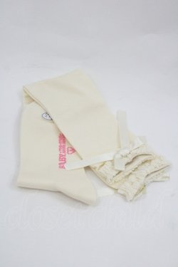 画像1: BABY,THE STARS SHINE BRIGHT / レースリボンオーバーニーソックス  生成り I-26-01-04-109-BA-ZA-SA-ZI