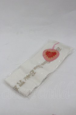 画像1: BABY,THE STARS SHINE BRIGHT / キラキラBABYロゴオーバーニーソックス  白Ｘゴールド I-26-01-04-115-BA-ZA-SA-ZI