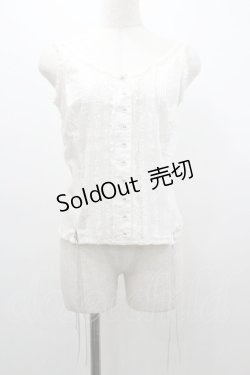 画像1: PINK HOUSE / ピコフリルピンタックブラウス  白 I-26-01-04-002-LO-BL-SA-ZI