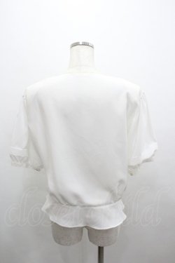 画像2: KANEKO ISAO / ピコフリルパールボンタンカーディガン  白 I-26-01-04-015-EL-TO-SA-ZI